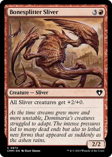 Bonesplitter Sliver, Magic card CMM 874 — Commander Masters set