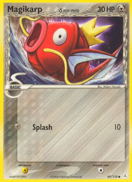 Magikarp δ, Pokémon card HP 69 — Holon Phantoms set