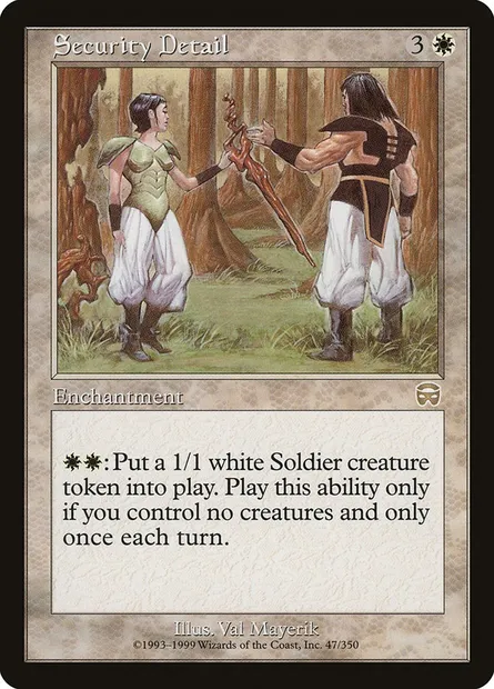 Security Detail, Magic card MMQ 47 — Mercadian Masques set
