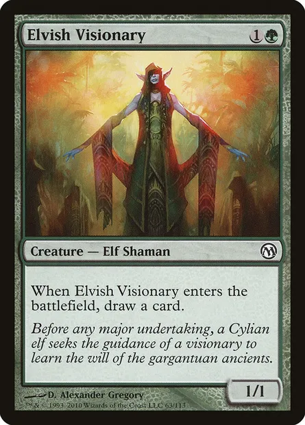 Visionnaire elfe, carte Magic DPA 63 — extension Duels of the Planeswalkers