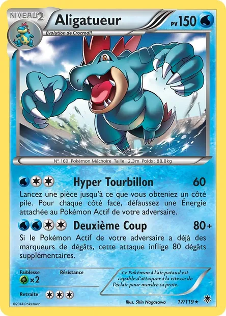 Aligatueur, carte Pokémon PHF 17 — extension Vigueur Spectrale