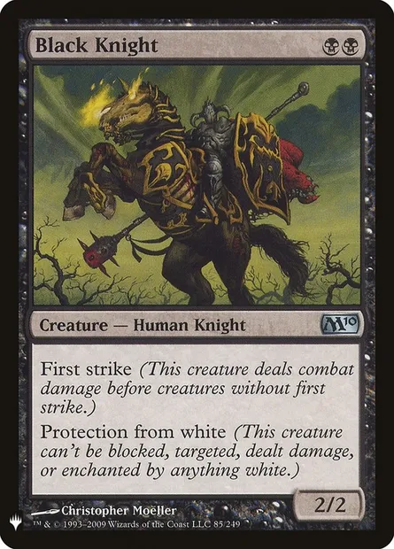 Chevalier noir, carte Magic PLST M10-85 — extension The List