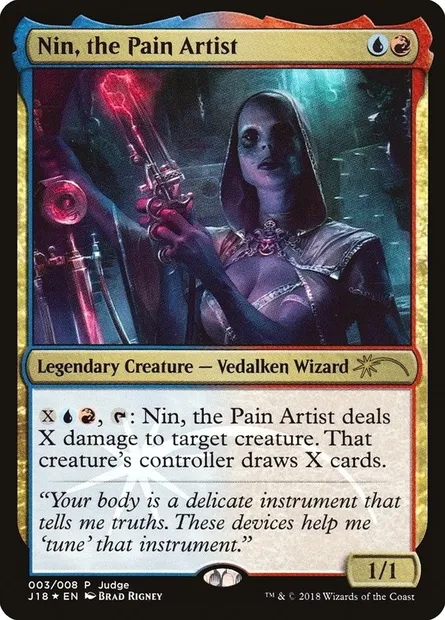 Nin, the Pain Artist, Magic card J18 3 — Judge Gift Cards 2018 set