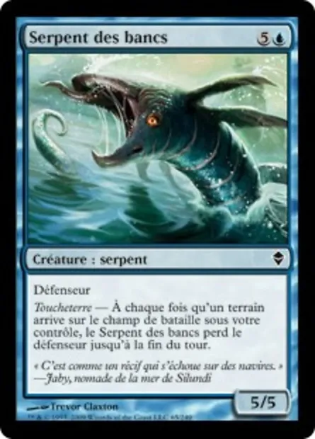 Serpent des bancs, carte Magic ZEN 65 — extension Zendikar