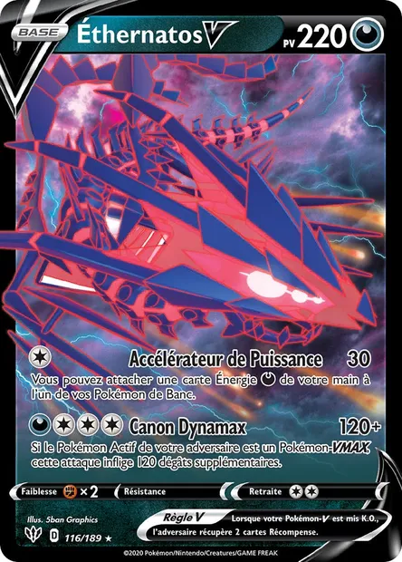 Éthernatos V, carte Pokémon DAA 116 — extension Ténèbres Embrasées