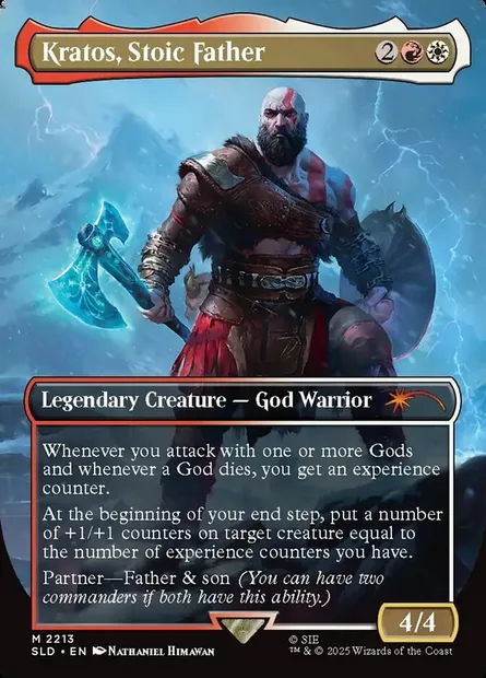 Kratos, Stoic Father, carte Magic SLD 2213 — extension Secret Lair Drop
