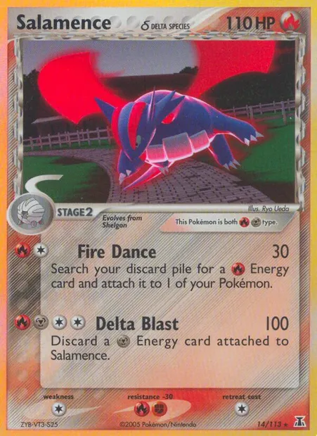 Salamence δ, Pokémon card DS 14 — Delta Species set