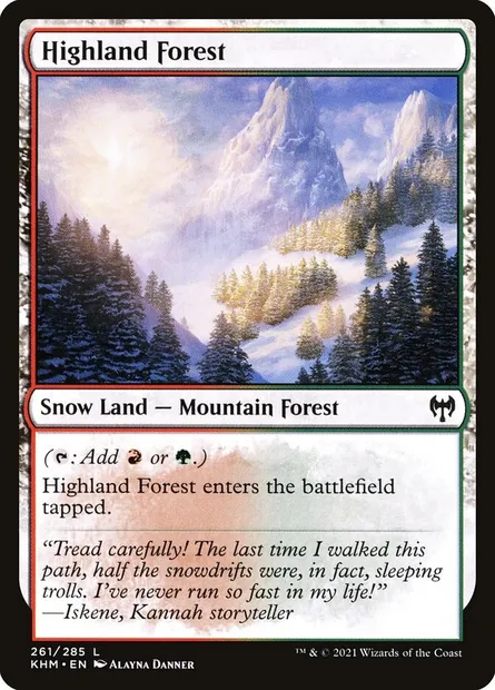 Highland Forest, Magic card KHM 261 — Kaldheim set