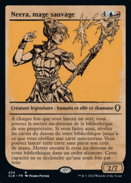 Neera, mage sauvage, carte Magic CLB 434 — extension Commander Légendes : la bataille de la Porte de Baldur
