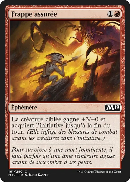 Frappe assurée, carte Magic M19 161 — extension Core Set 2019