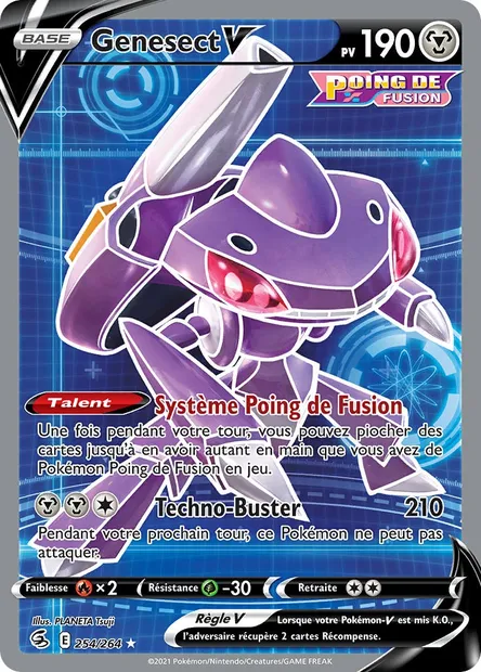 Genesect V, carte Pokémon FST 254 — extension Poing de Fusion