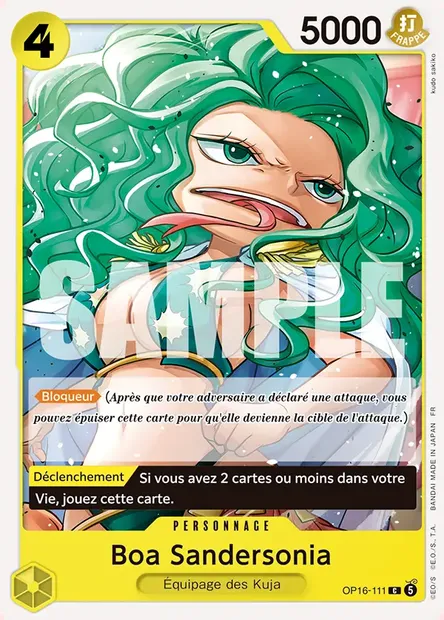 Boa Sandersonia, carte One Piece OP16-111 — extension L'HEURE DE LA BATAILLE DÉCISIVE