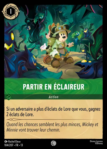 Partir en éclaireur, carte Disney Lorcana CH13-104 — extension Invasion Epineuse!
