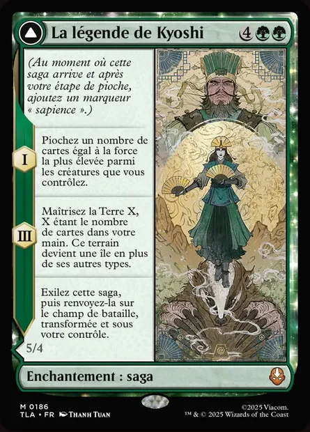 La légende de Kyoshi // Avatar Kyoshi, carte Magic TLA 186 — extension Avatar: The Last Airbender