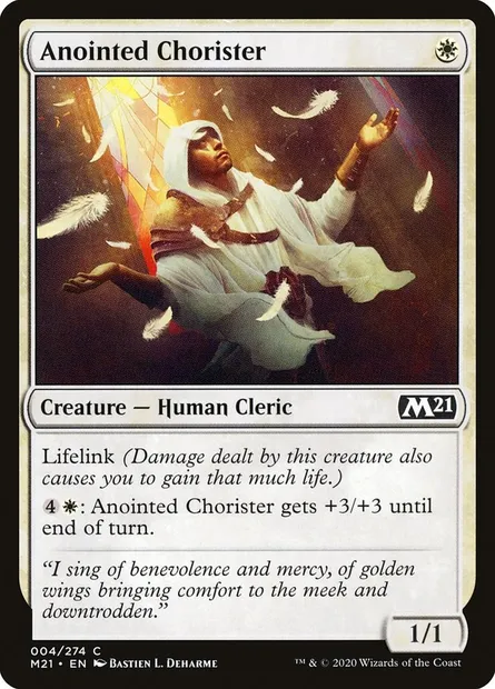 Anointed Chorister, Magic card M21 4 — Core Set 2021 set