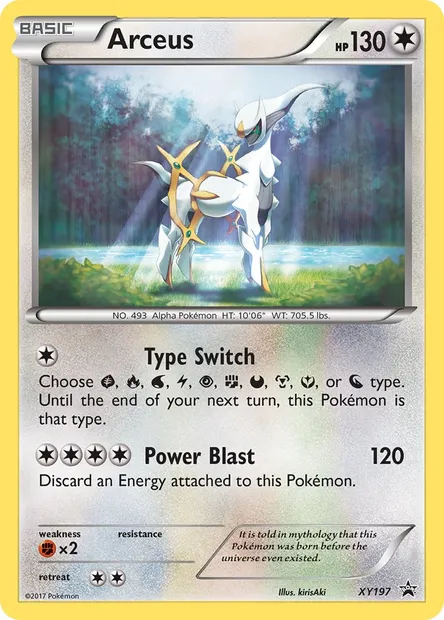 Arceus, Pokémon card XY 197 — XY Black Star Promos set