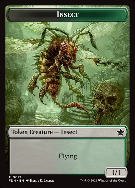 Insect, carte Magic TFDN 21 — extension Foundations Tokens