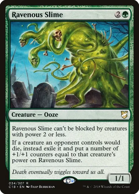 Ravenous Slime, Magic card C18 34 — Commander 2018 set