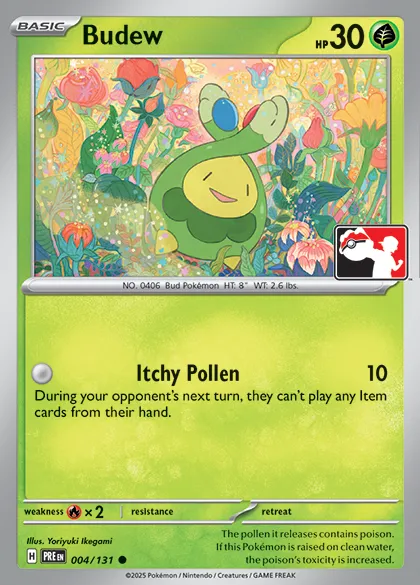 Budew, Pokémon card PPS 004-2 — Play! Pokémon Prize Pack Series set