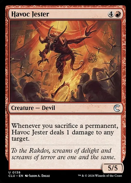 Havoc Jester, Magic card CLU 138 — Ravnica: Clue Edition set