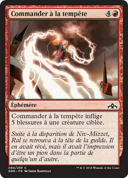 Commander à la tempête, carte Magic GRN 94 — extension Les Guildes de Ravnica