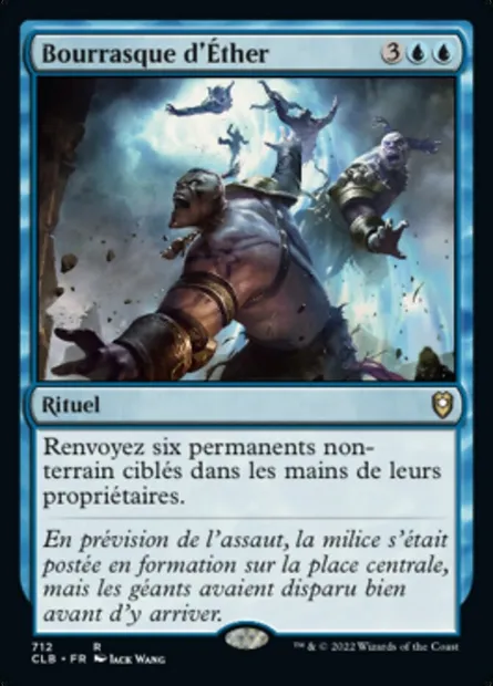 Bourrasque d'Éther, carte Magic CLB 712 — extension Commander Légendes : la bataille de la Porte de Baldur