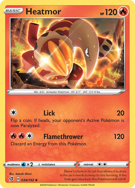 Heatmor, Pokémon card RCL 34 — Rebel Clash set