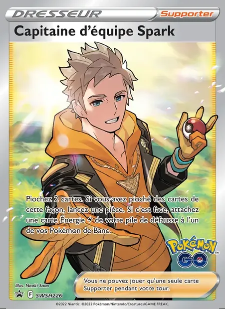 Capitaine d'équipe Spark, carte Pokémon SWSH 226 — extension Promo SWSH