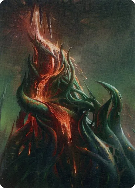 Copperline Gorge // Copperline Gorge, Magic card AONE 57 — Phyrexia: All Will Be One Art Series set
