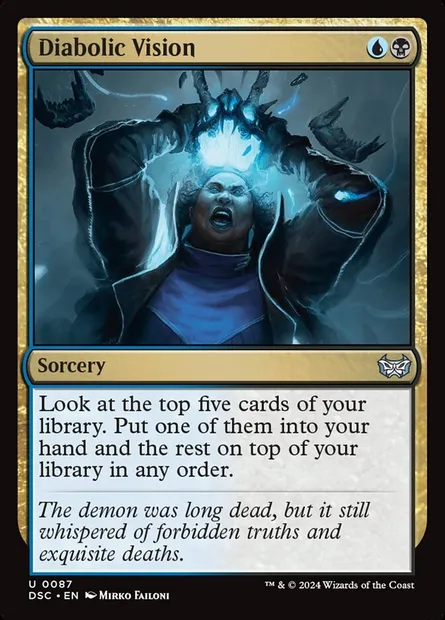Diabolic Vision, Magic card DSC 87 — Duskmourn: House of Horror Commander set