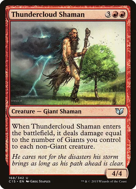Thundercloud Shaman, Magic card C15 168 — Commander 2015 set