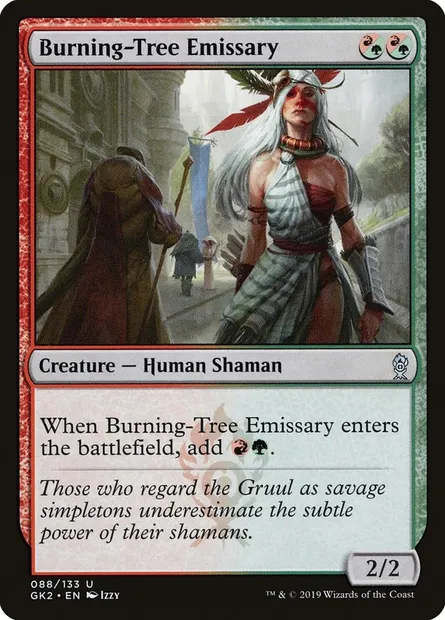 Burning-Tree Emissary, Magic card GK2 88 — RNA Guild Kit set