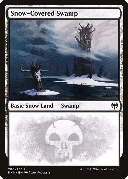 Snow-Covered Swamp, Magic card KHM 280 — Kaldheim set