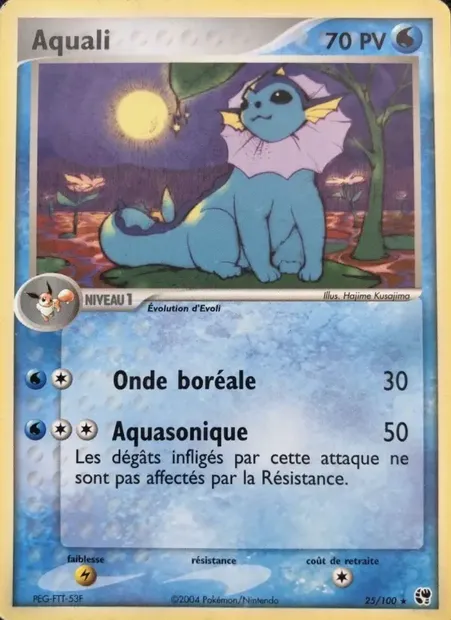 Aquali, carte Pokémon SS 25 — extension EX Tempête de sable