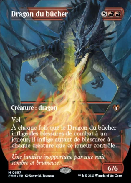 Dragon du bûcher, carte Magic CMM 697 — extension Commander Masters