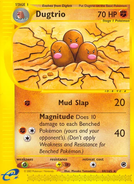 Dugtrio, Pokémon card EX 44 — Expedition Base Set set