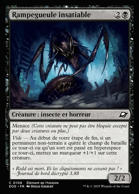 Rampegueule insatiable, carte Magic EOE 108 — extension Edge of Eternities