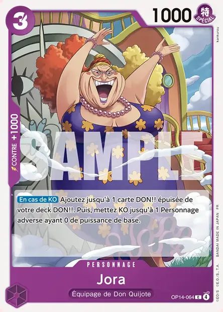 Jora, carte One Piece OP14-064 — extension LES SEPT DE LA MER D'AZUR
