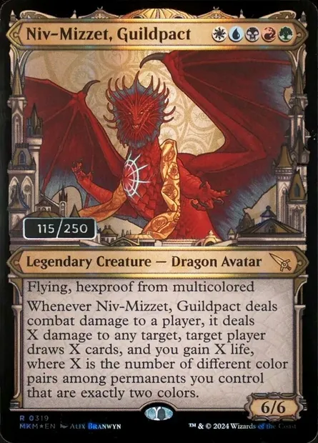 Niv-Mizzet, Guildpact, Magic card MKM 319z — Murders at Karlov Manor set