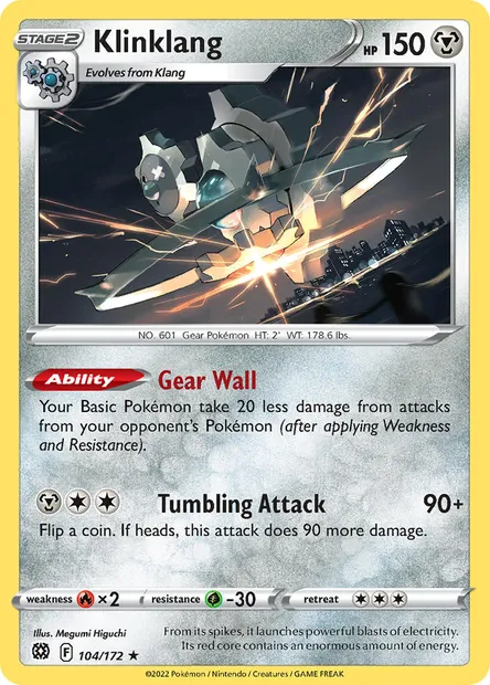 Klinklang, Pokémon card BRS 104 — Brilliant Stars set