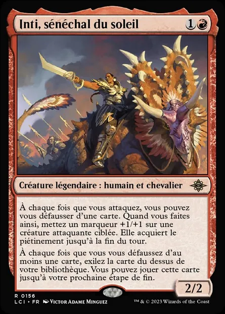 Inti, sénéchal du soleil, carte Magic LCI 156 — extension The Lost Caverns of Ixalan