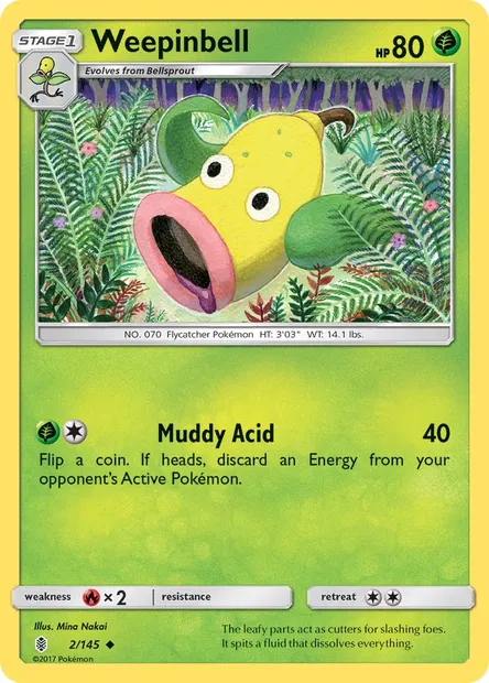 Weepinbell, Pokémon card GRI 2 — Guardians Rising set