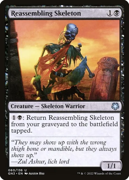 Reassembling Skeleton, Magic card GN3 60 — Game Night: Free-for-All set