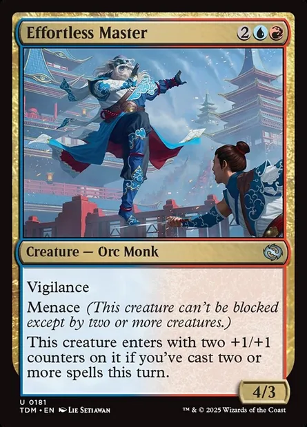 Effortless Master, Magic card TDM 181 — Tarkir: Dragonstorm set