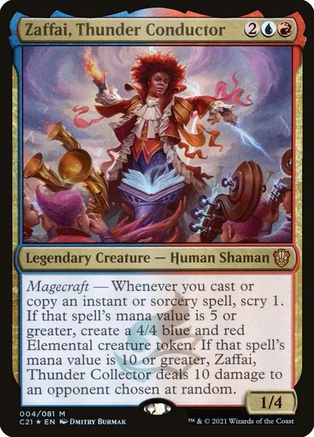 Zaffai, Thunder Conductor, Magic card C21 4 — Commander 2021 set