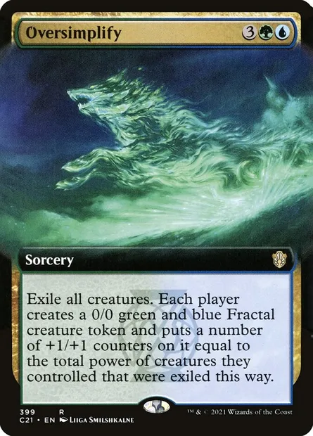 Oversimplify, Magic card C21 399 — Commander 2021 set