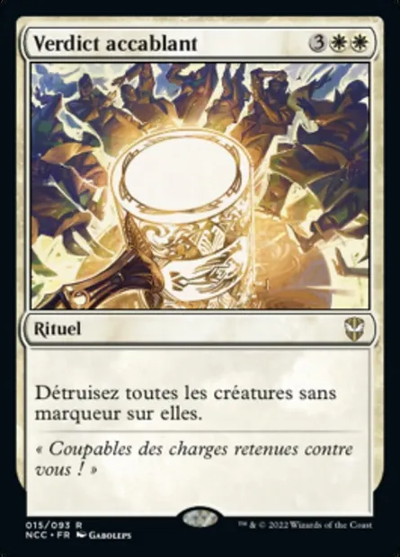 Verdict accablant, carte Magic NCC 15 — extension New Capenna Commander