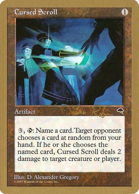 Cursed Scroll, Magic card WC98 br281 — World Championship Decks 1998 set
