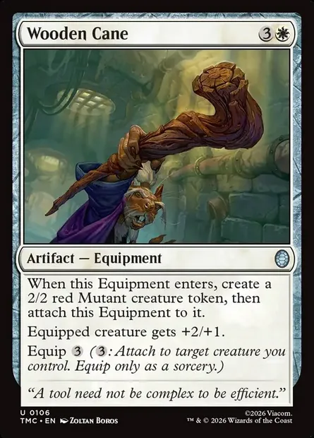 Wooden Cane, carte Magic TMC 106 — extension Teenage Mutant Ninja Turtles Eternal
