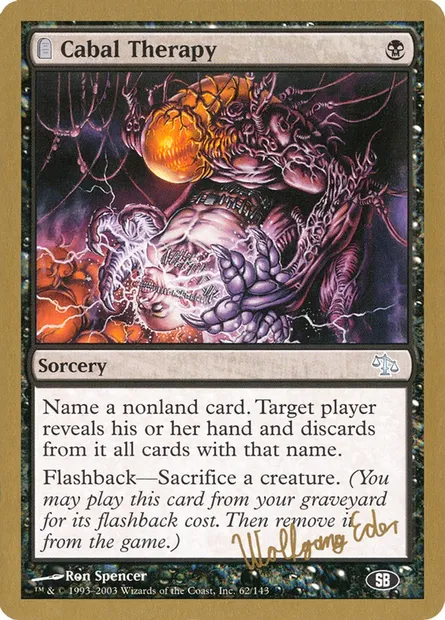 Cabal Therapy, Magic card WC03 we62sb — World Championship Decks 2003 set